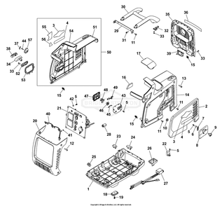 Main Unit P1 Diagram and Parts List for 030802-00  Briggs and Stratton Generator
